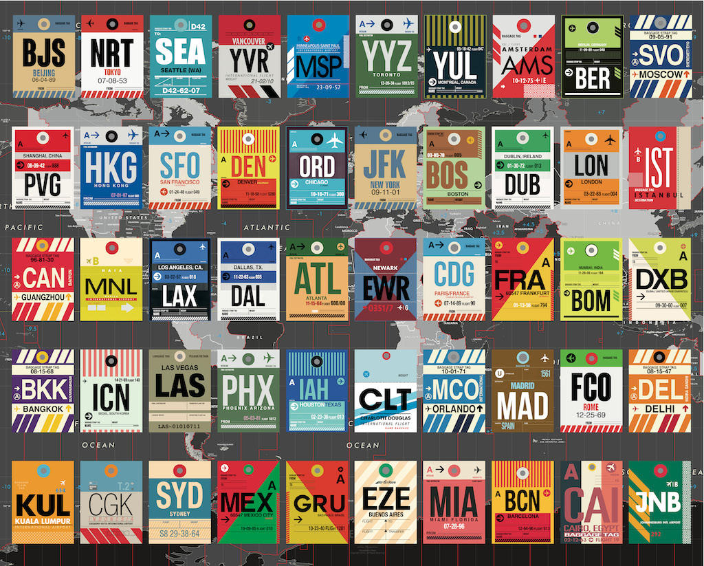World's Airport Luggage Tags by OW Lawrence - Image 2