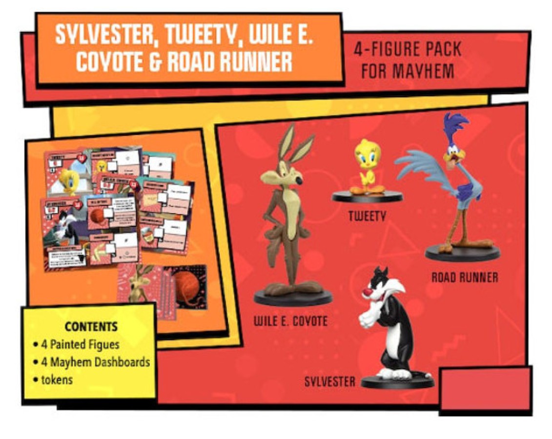 Cmon Looney Tunes Mayhem Board Game Figure Pack