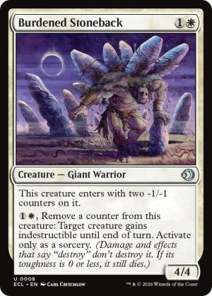 Burdened Stoneback [Lorwyn Eclipsed]