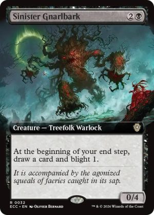 Sinister Gnarlbark (Extended Art) [Commander: Lorwyn Eclipsed]