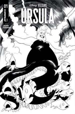 DISNEY VILLAINS URSULA #1 CVR J INC 1:10 ROBERT QUINN LINE ART VAR