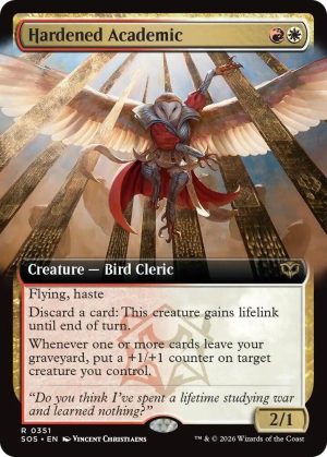 Hardened Academic (Extended Art) [Secrets of Strixhaven]