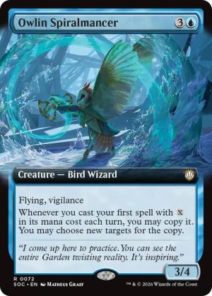 Owlin Spiralmancer (Extended Art) [Commander: Secrets of Strixhaven]