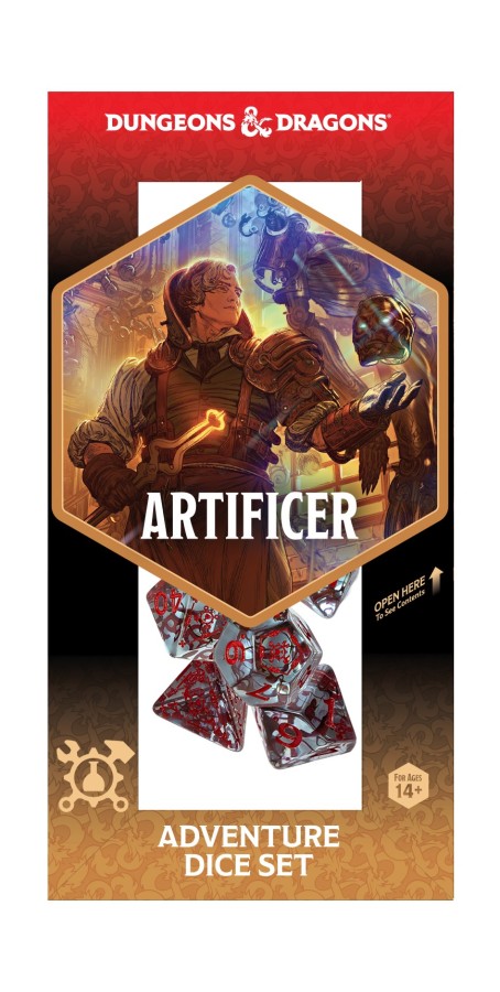 Sirius Dice: 14CT D&D Adventure Dice Set - Artificer (Clear)