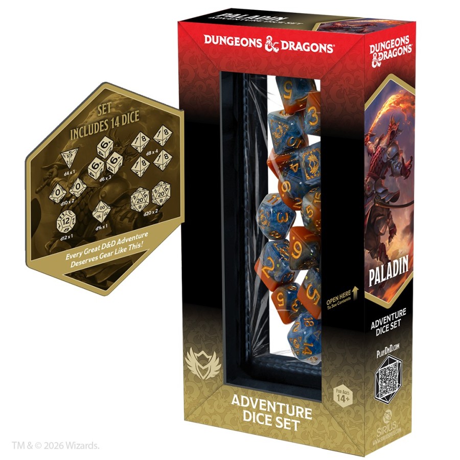 Sirius Dice: D&D Adventure Dice - Paladin: Orange, Blue - Image 2
