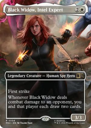 Black Widow, Intel Expert (Borderless) [Commander: Marvel Super Heroes]