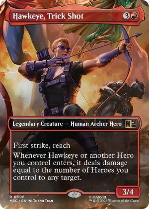Hawkeye, Trick Shot (Borderless) [Commander: Marvel Super Heroes]