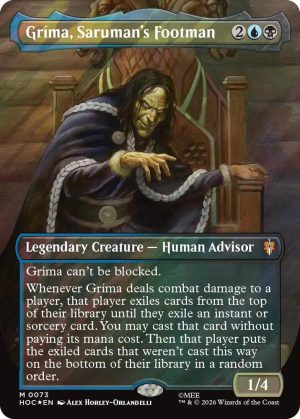 Grima, Saruman's Footman (Borderless) (Surge Foil) [The Hobbit: Eternal-Legal]