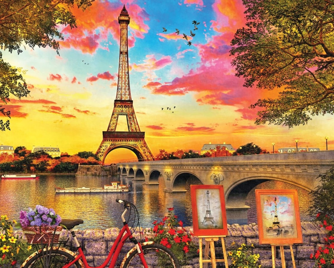 Paris Sunset Jigsaw Puzzle 1000 Pieces