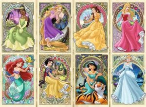 Art Nouveau Princesses 1000 pc Puzzle