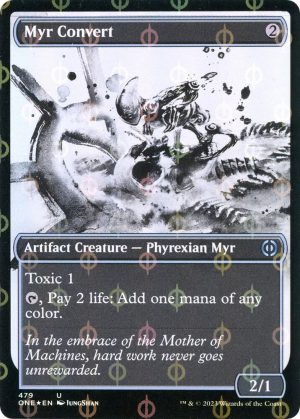Myr Convert (Showcase) (Step-and-Compleat Foil) [Phyrexia: All Will Be One]