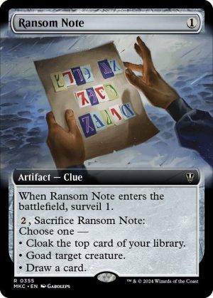 Ransom Note (0355) (Extended Art) [Commander: Murders at Karlov Manor]