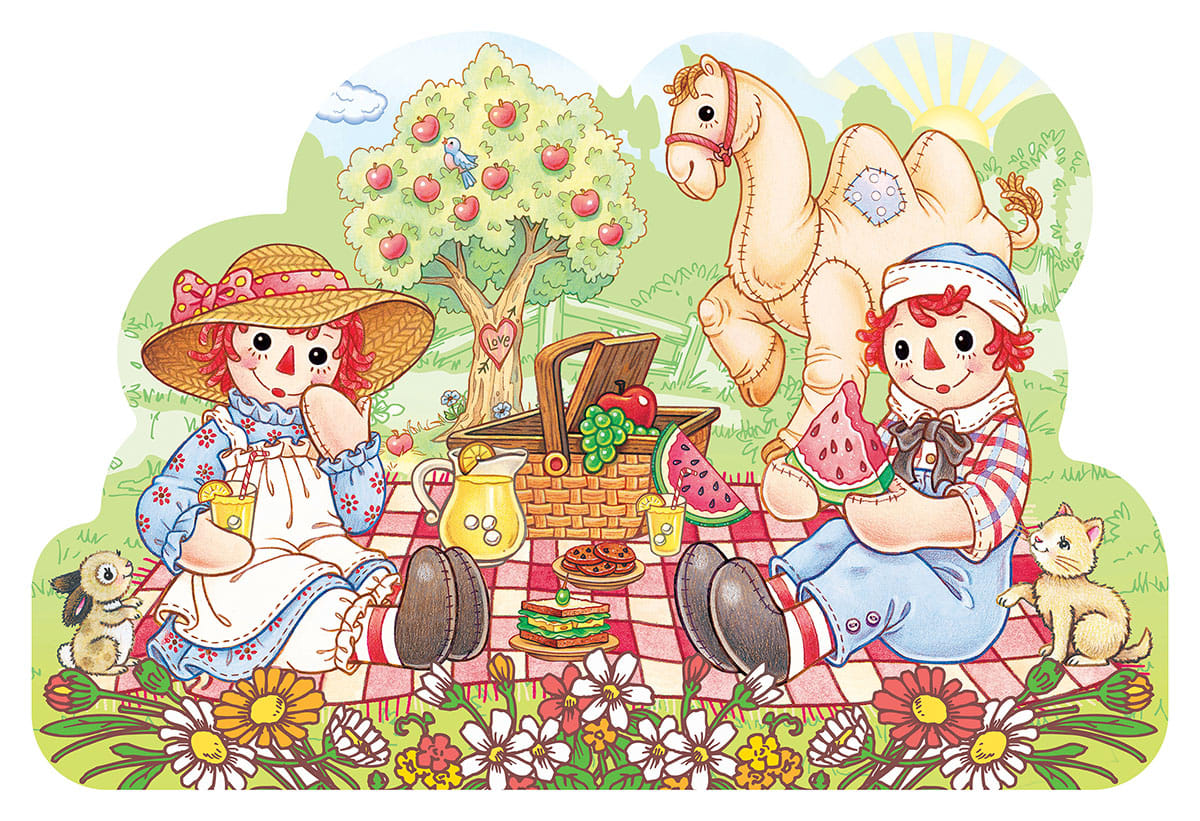 Raggedy Ann & Andy - 36pc Shaped Floor Puzzle