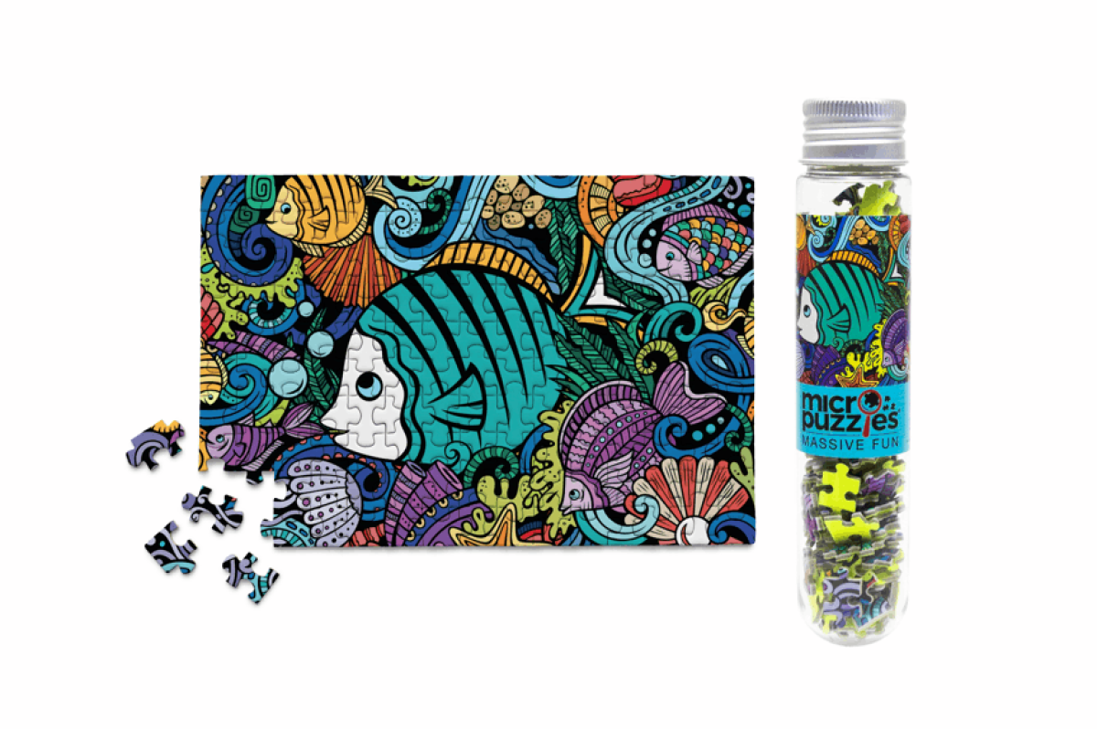 Fish Doodle MicroPuzzle - Mini Jigsaw Puzzle