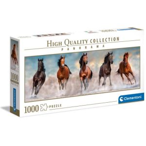 Horses - 1000pc Panoramic Puzzle