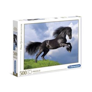Fresian Black Horse, 500 Pc Puzzle