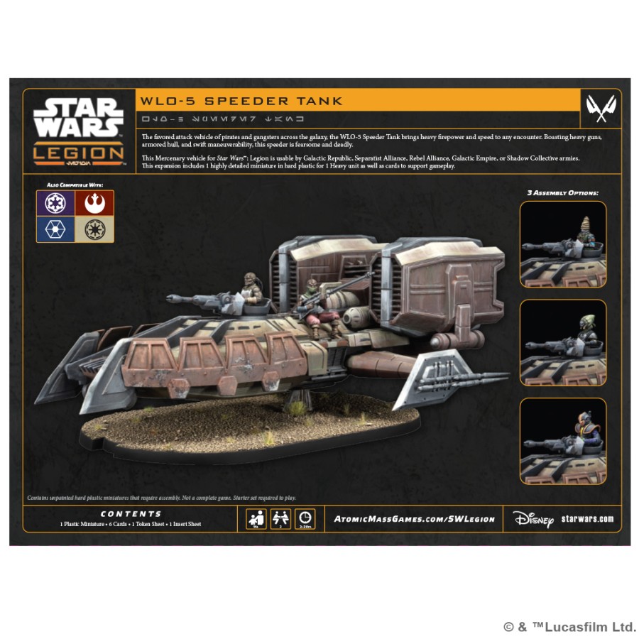Star Wars: Legion - WL0-5 Speeder Tank - Image 2