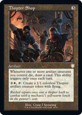Thopter Shop (Retro Frame) [Commander: The Brothers' War]