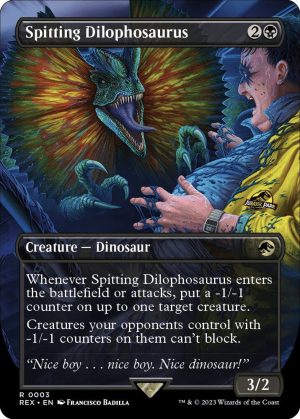 Spitting Dilophosaurus (Borderless) [Universes Beyond: Jurassic World Collection]
