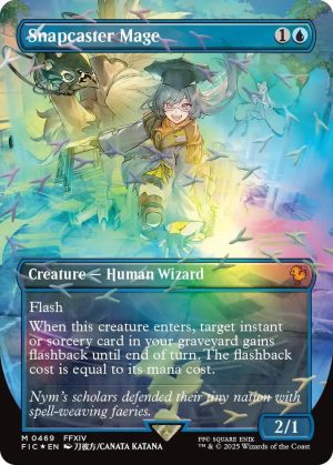 Snapcaster Mage (Borderless) (Chocobo Track Foil) [Commander: FINAL FANTASY]