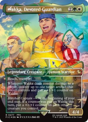 Wakka, Devoted Guardian (Borderless) (Chocobo Track Foil) [Commander: FINAL FANTASY]