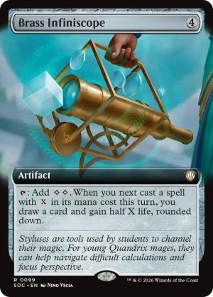 Brass Infiniscope (Extended Art) [Commander: Secrets of Strixhaven]